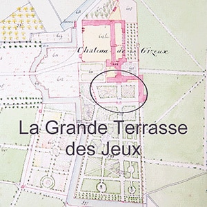 La grande terrasse du chateau de Gizeux